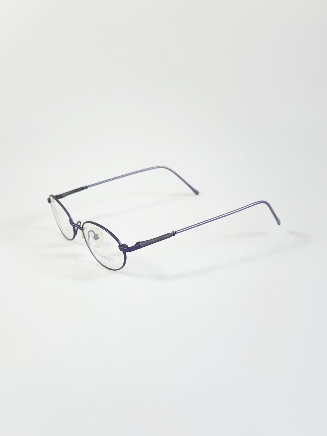 VIKINGS 퍼플 슬림 오벌 메탈 프레임 빈티지 안경 상품이미지3