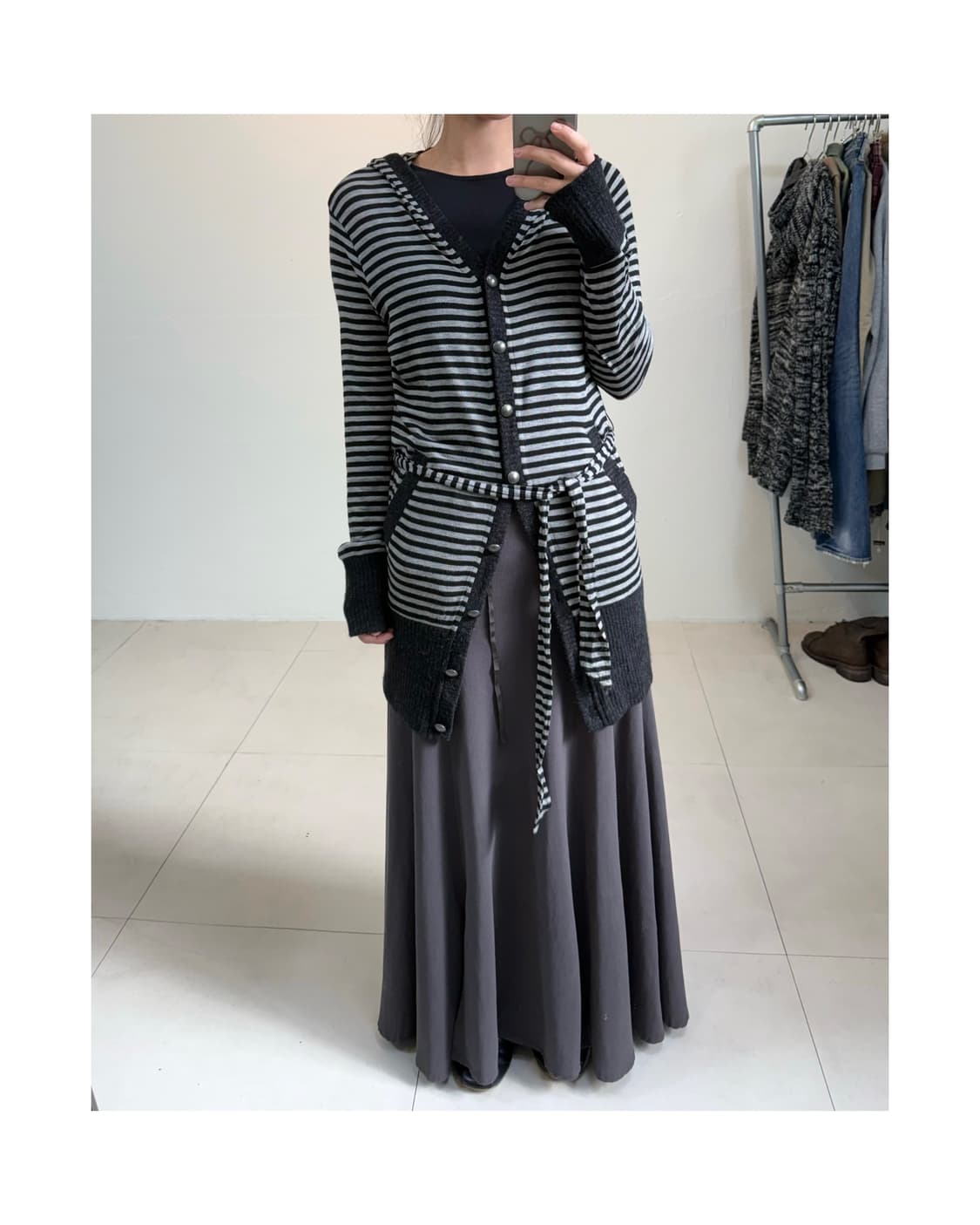 빈티지 스트라이프 가디건 상품이미지4