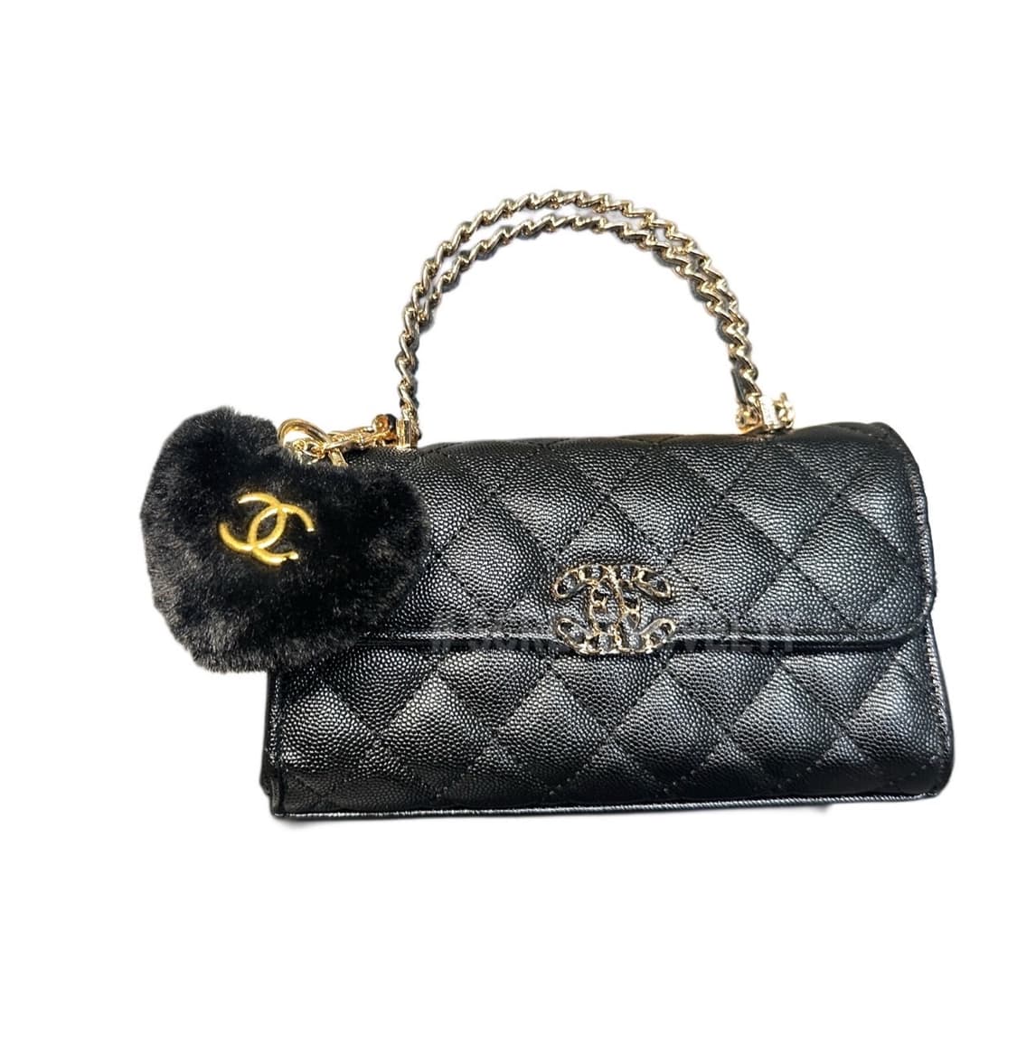 샤넬 하트 폼폼이 키링 블랙 상품이미지10