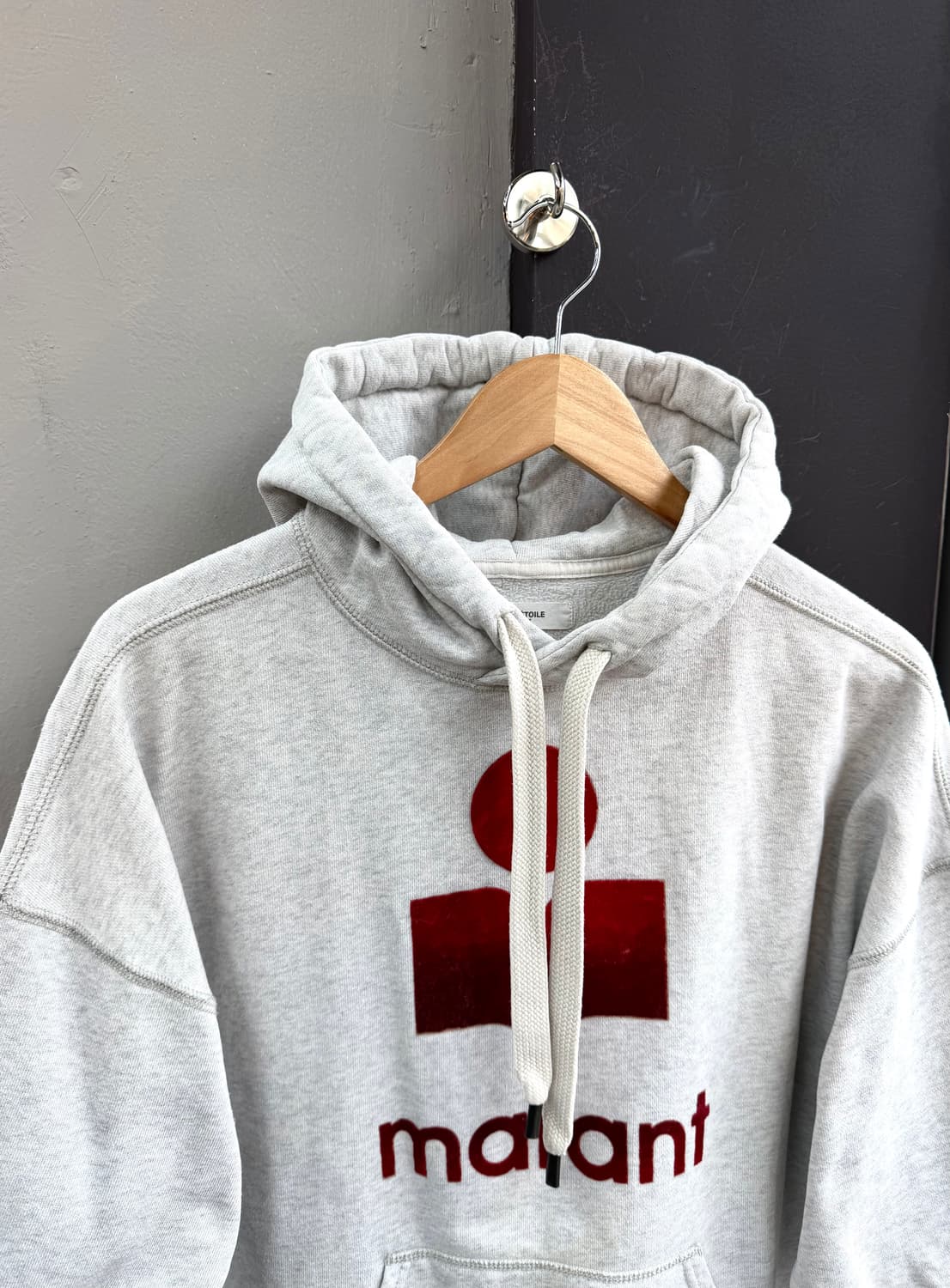 .36/ 이자벨마랑 13주년 한정 로고 벨벳 후드 반팔 상품이미지3