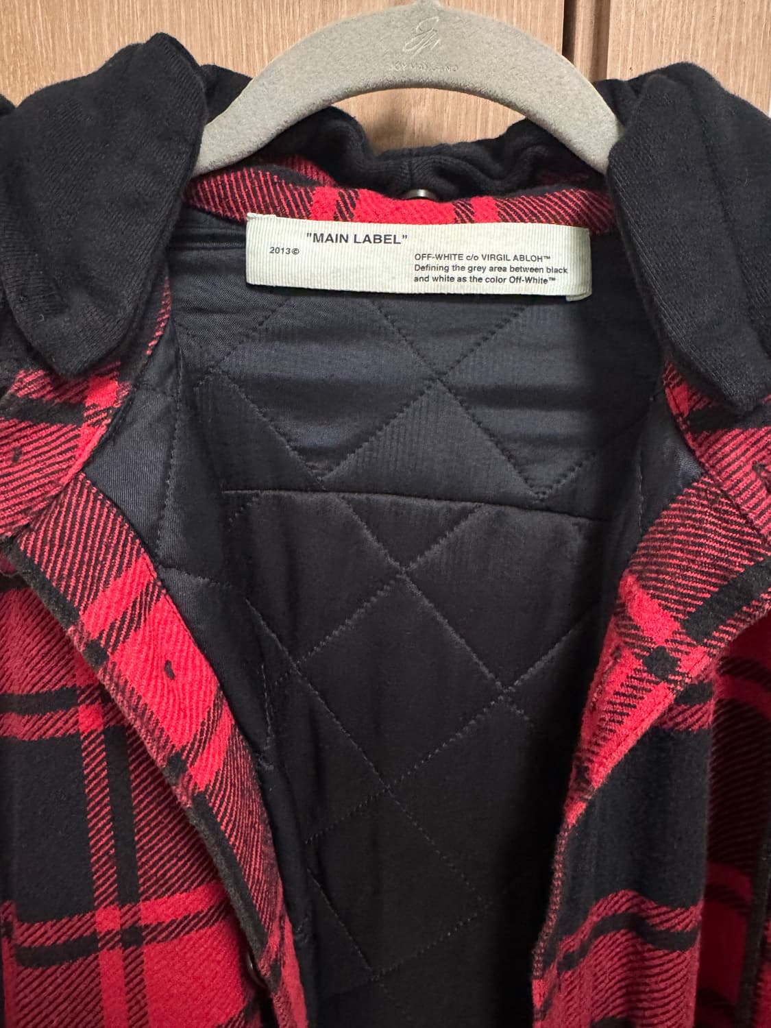 오프화이트 체크 누빔셔츠 상품이미지2