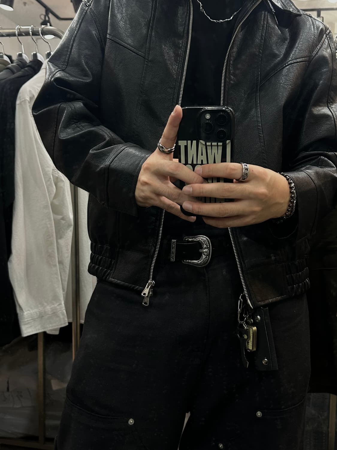 Suede western belt - 스웨이드 웨스턴 벨트 BL 상품이미지5