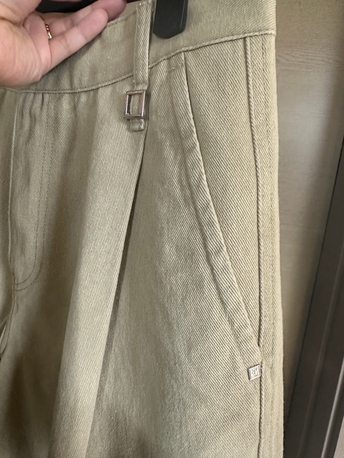 [48]우영미 23SS 데님 반바지 베이지 상품이미지3