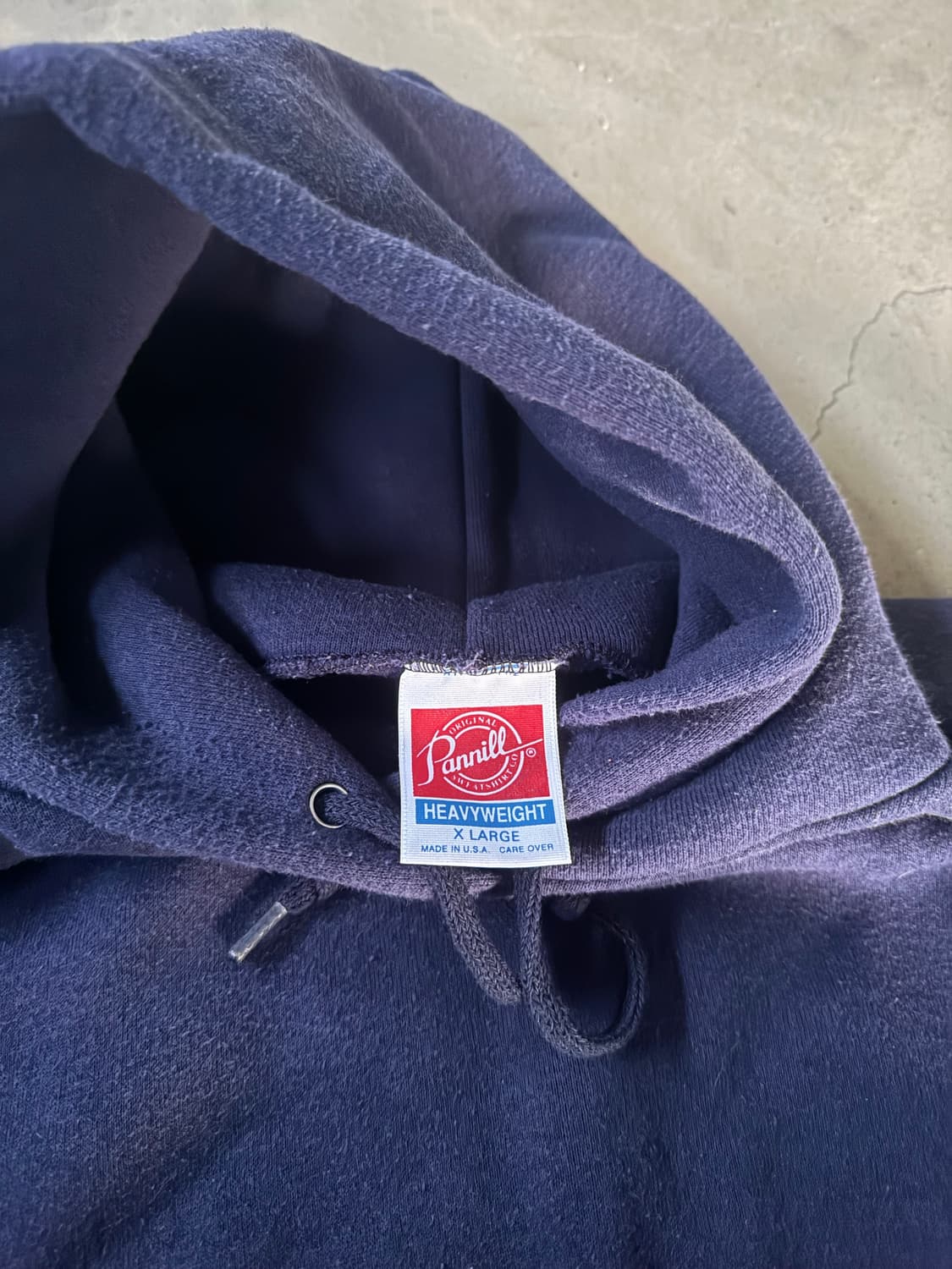 빈티지 블랭크 네이비 노 심 후드 상품이미지3