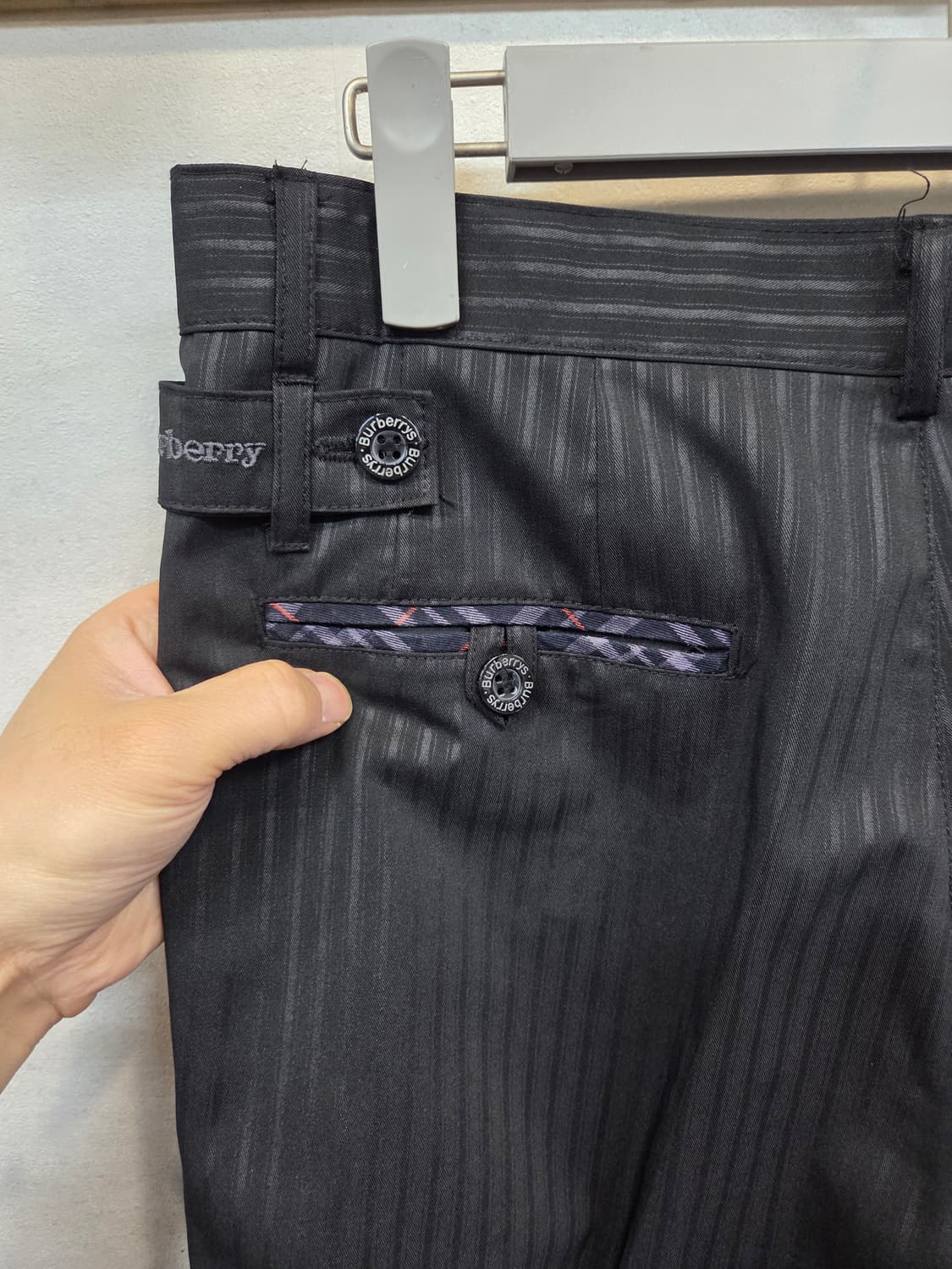 버버리 올드스쿨 빈티지 핀턱 썸머 카브라 슬렉스 팬츠 대략 32 상품이미지3