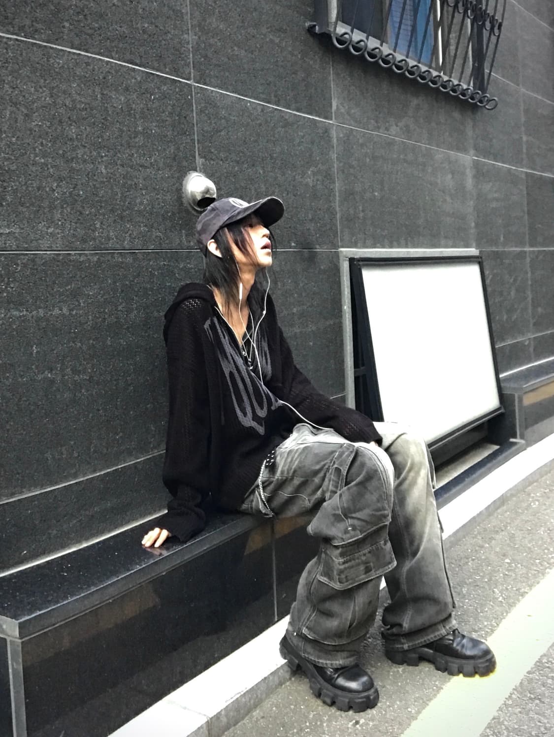 mesh knit zip up hoody 상품이미지5