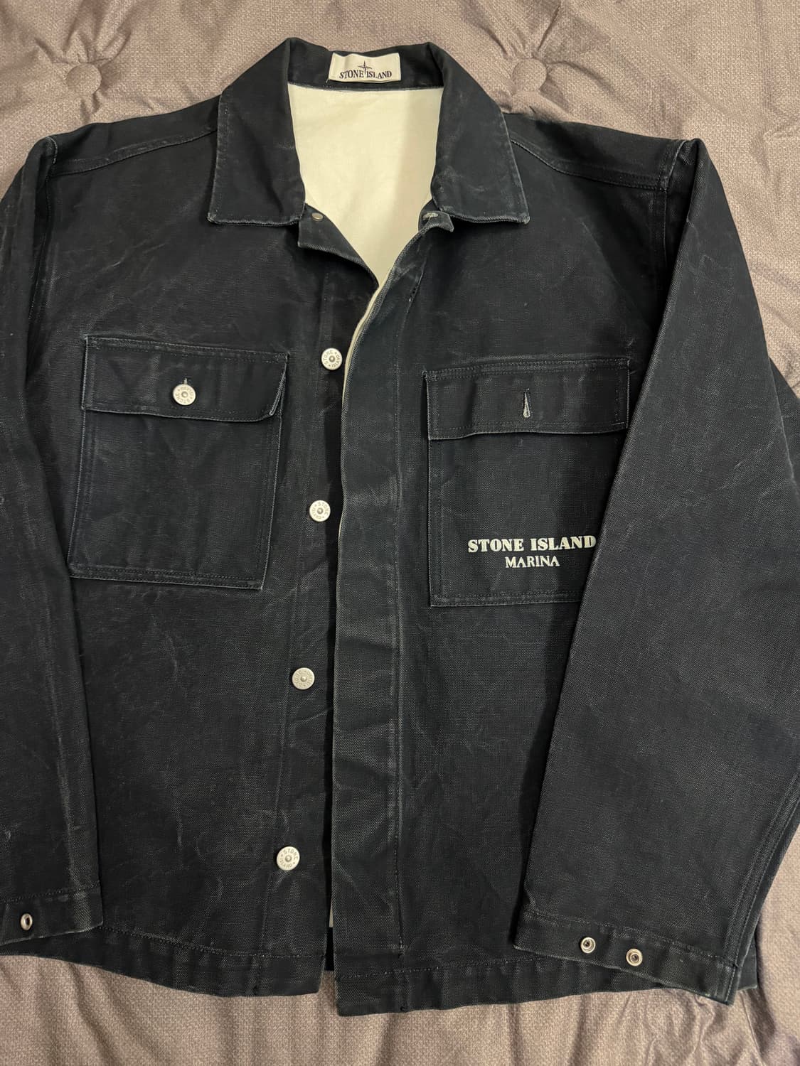 스톤아일랜드 Stone Island 마리나 코튼 캔버스 오버셔츠 상품이미지2