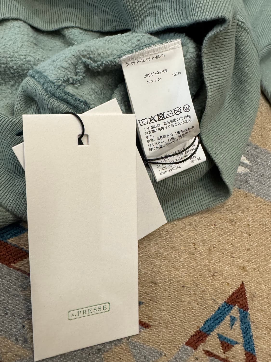 [3] 아프레쎄 빈티지 라이트 웨이트 스웻셔츠 그린 -26ss 상품이미지7