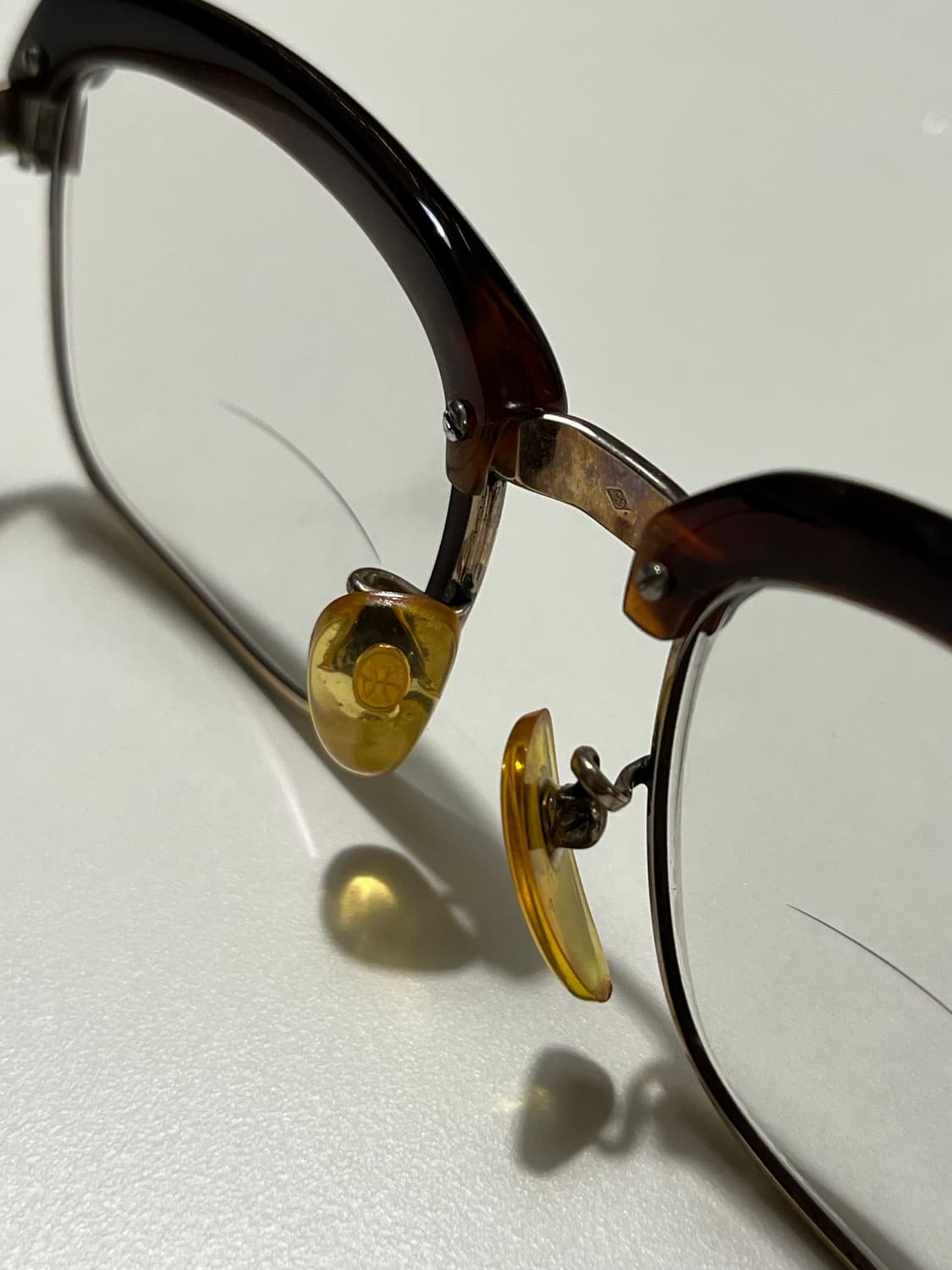 빈티지 12KGF 금장 하금테 안경 (귀갑 스타일/52사이즈) 상품이미지4