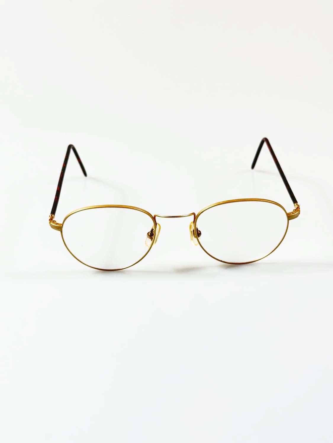 90s 유로피안 클래식 골드 슬림 라운드 빈티지 안경 상품이미지1