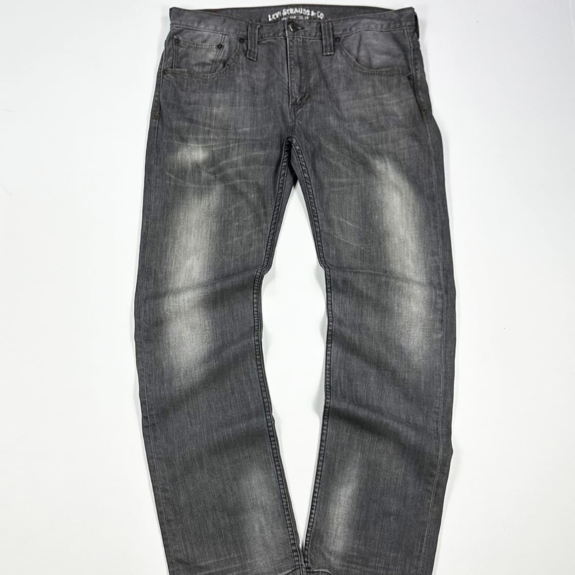 리바이스 504 오리지널 워싱 흑청 데님 팬츠 (36인치) 상품이미지3