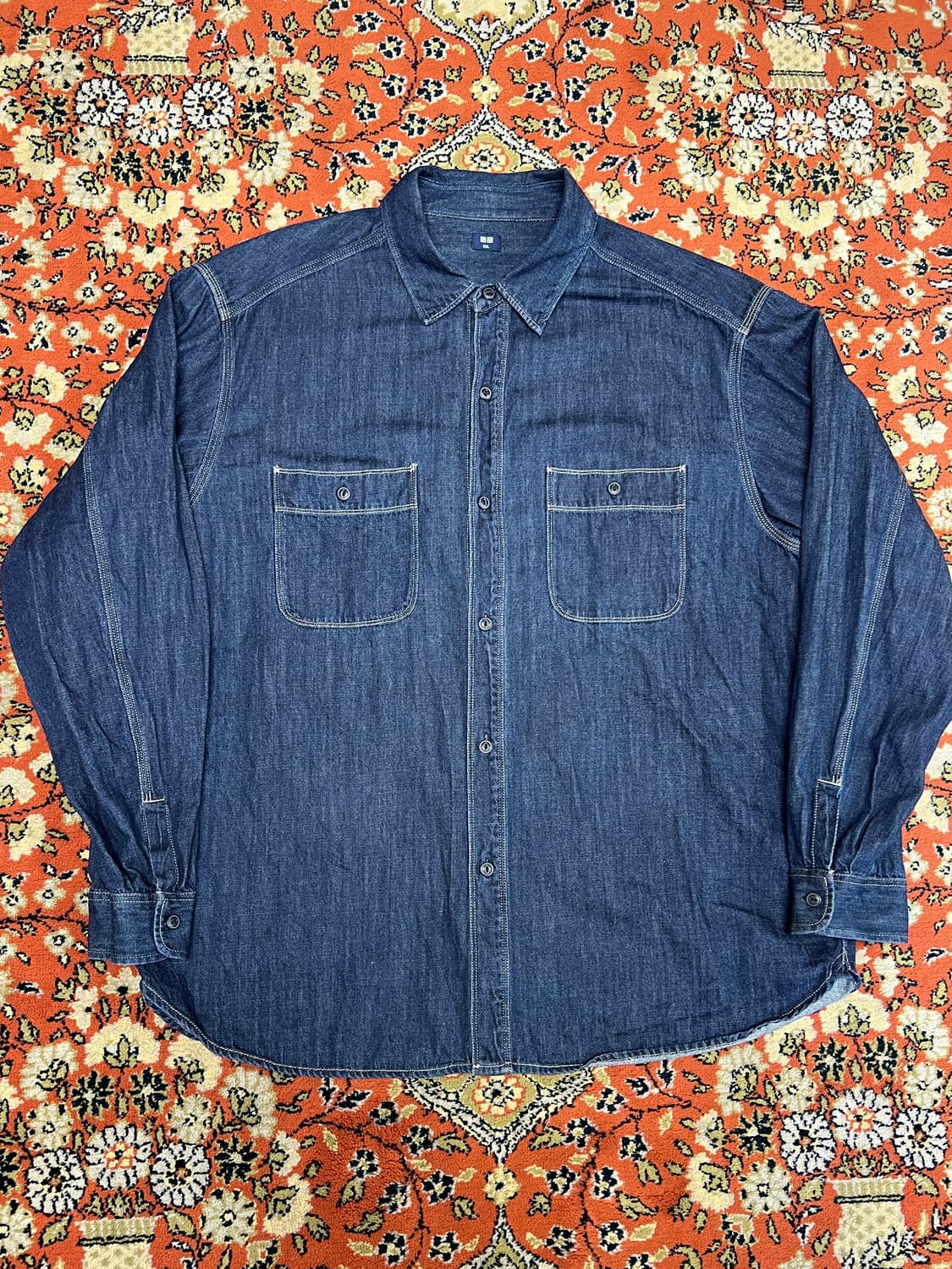 [XXL] 유니클로 투포켓 데님 셔츠 상품이미지1