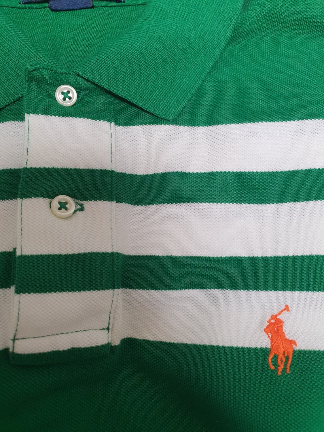 폴로 랄프 로렌 피케 폴로 셔츠 카라티 M 그린 (새 제품) 상품이미지3