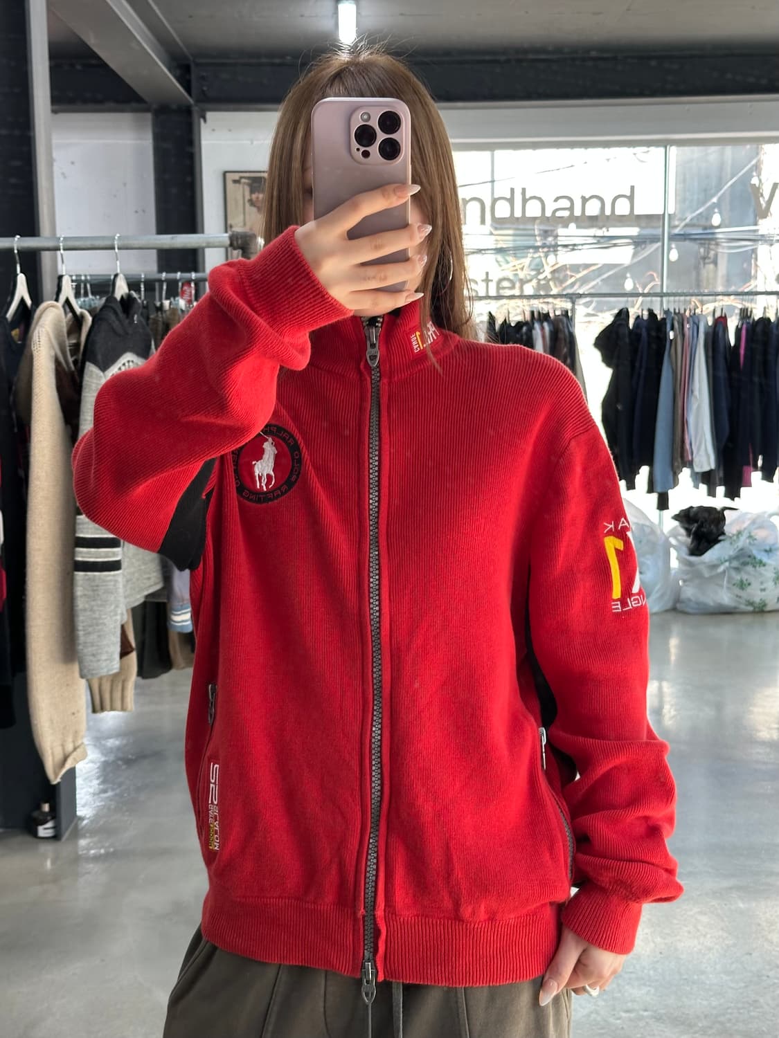 폴로랄프로렌 빅포니 레이싱 카약 투웨이니트집업 상품이미지1