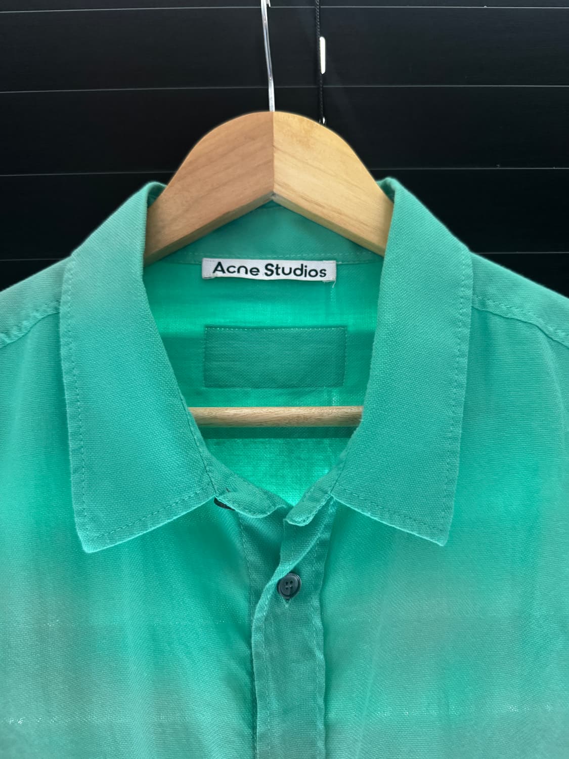 ACNE STUDIOS 터쿼이즈 그린 오버사이즈 셔츠 상품이미지5