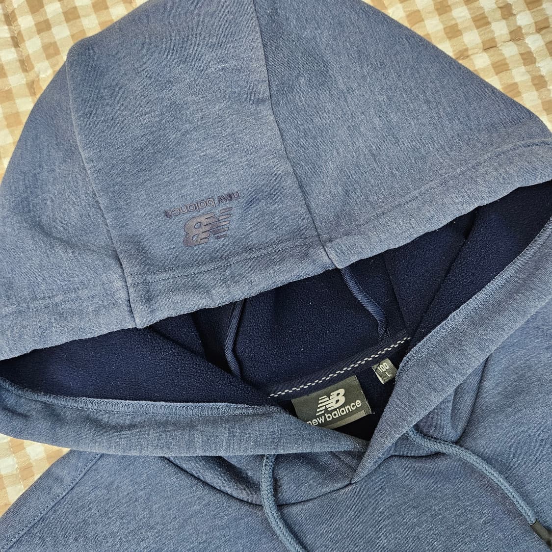 뉴발란스 기모 오버핏 후드티 남자100 상품이미지2