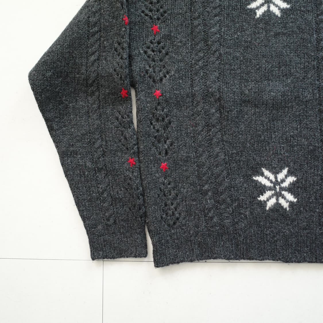 90s 울리치 빈티지 병정 자수 패턴 니트 (Woman) XL 상품이미지9