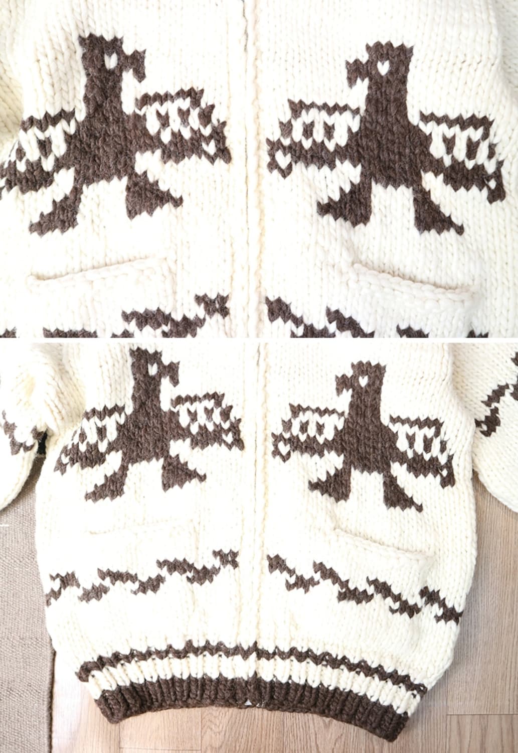 캐나다 핸드메이드 양모100% 인디언 코위찬 스웨터 cowichan

 상품이미지5