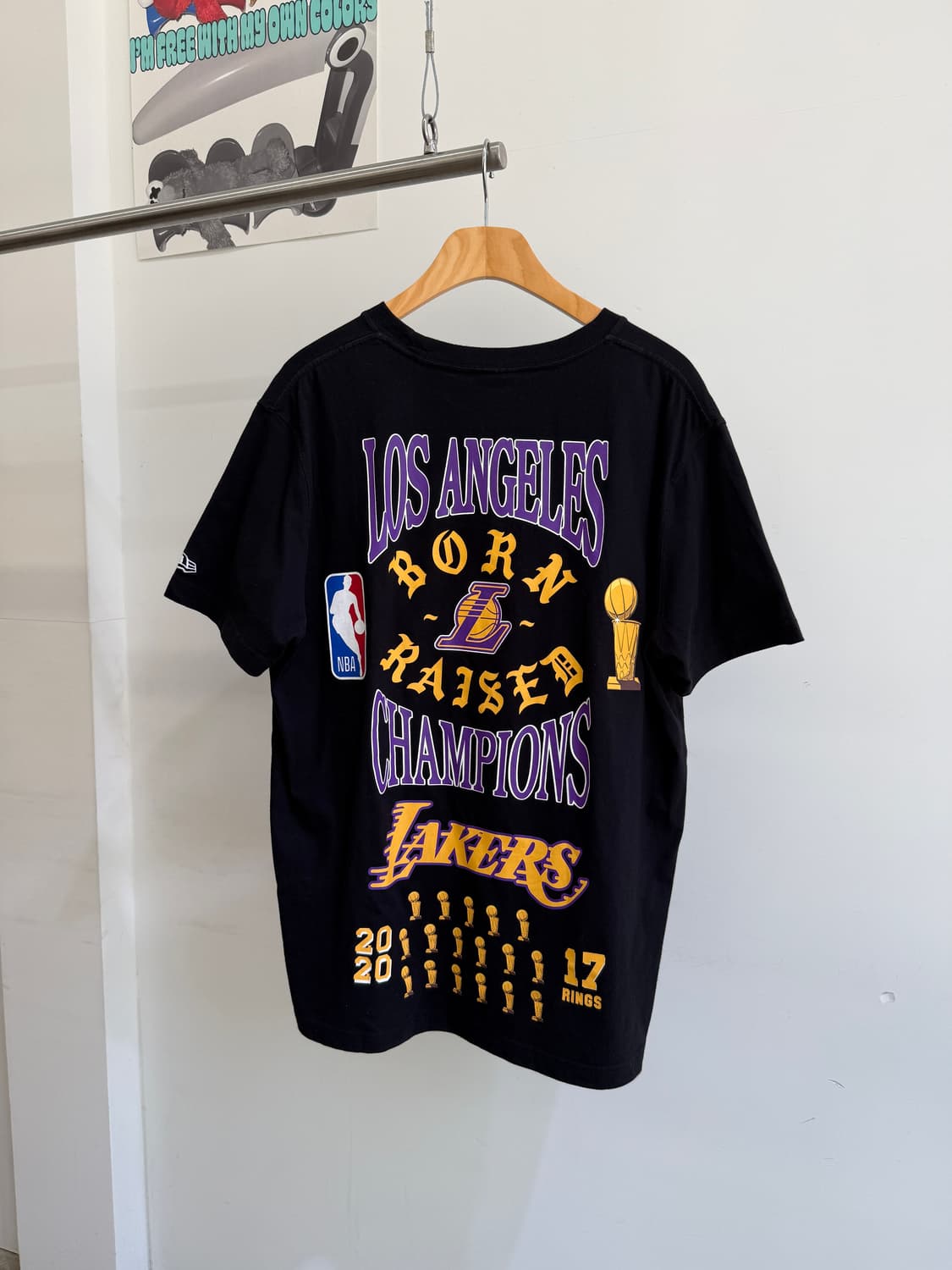 BORN X RAISED x NEW ERA x LAKERS 티셔츠  상품이미지5