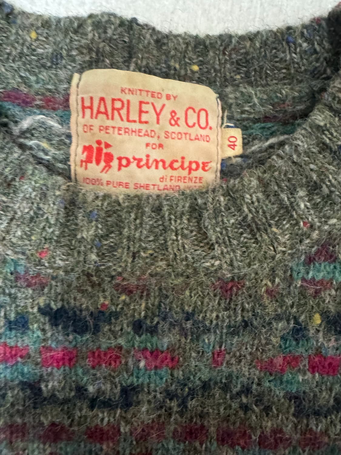 빈티지 harley &co  스코틀랜드 퓨어울 니트 상품이미지3
