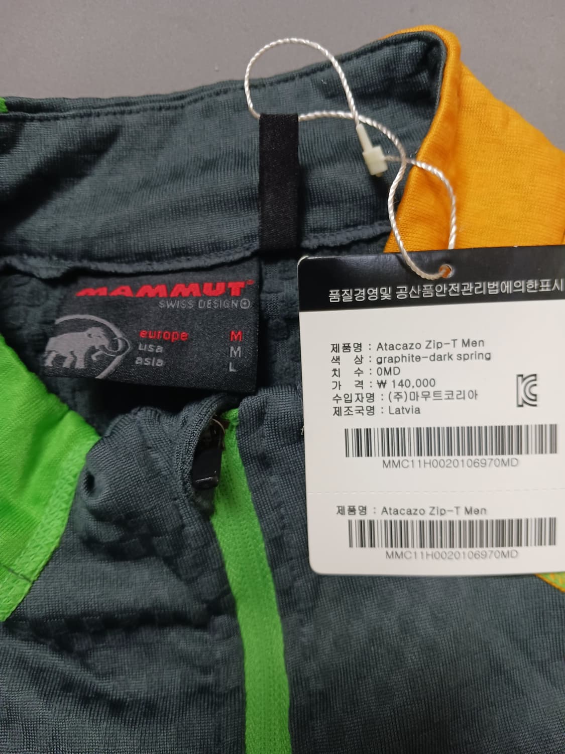 새상품 [L] 마무트 아타카조 폴라텍 집업 티셔츠 기능성 상품이미지10