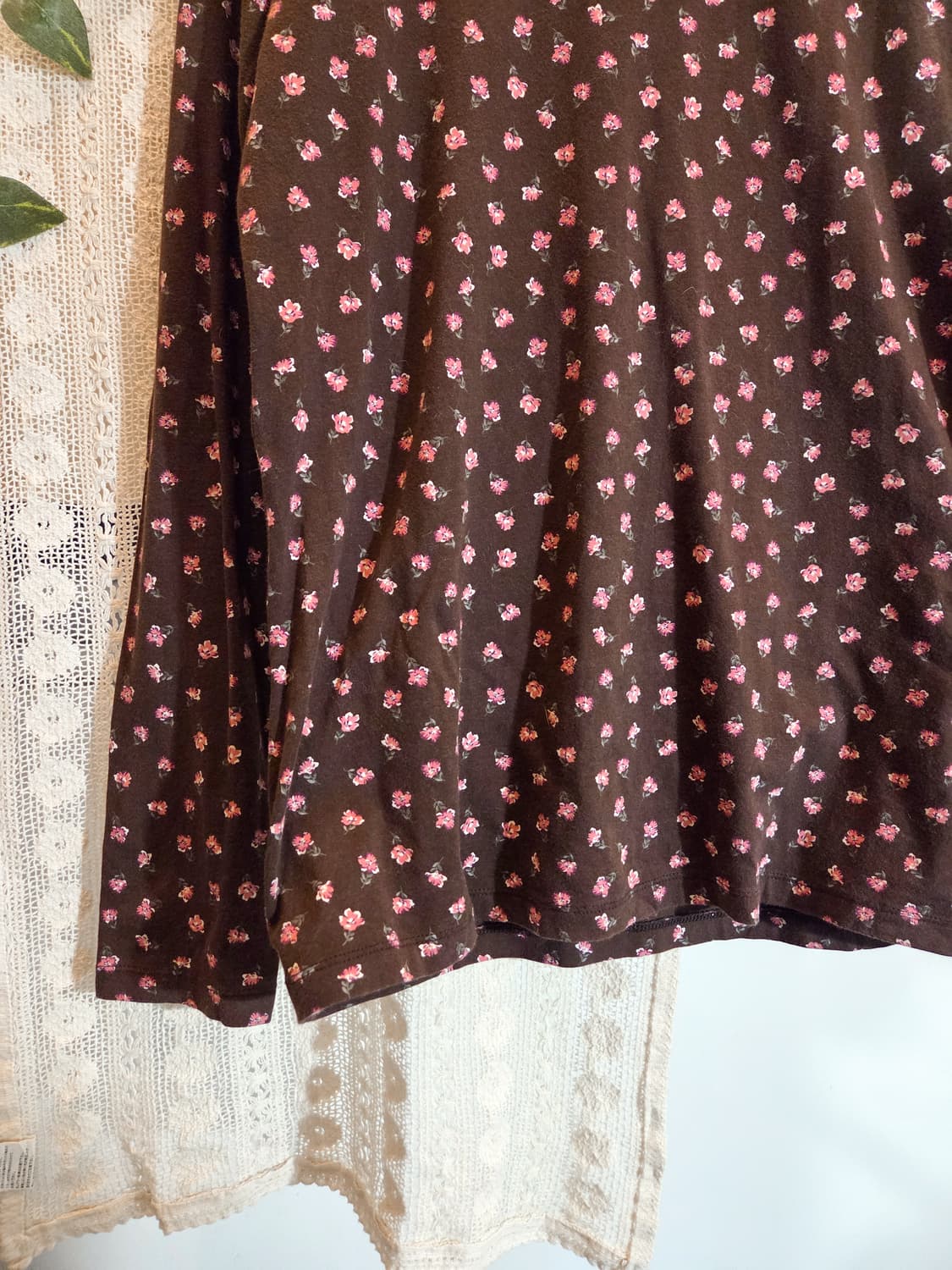 초코딸기 잔꽃 목폴라 슬리브 상품이미지3