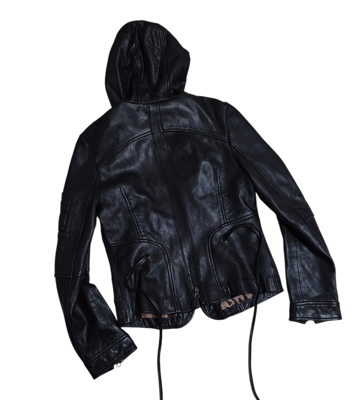 Vintage 여성 후드 가죽자켓 상품이미지2