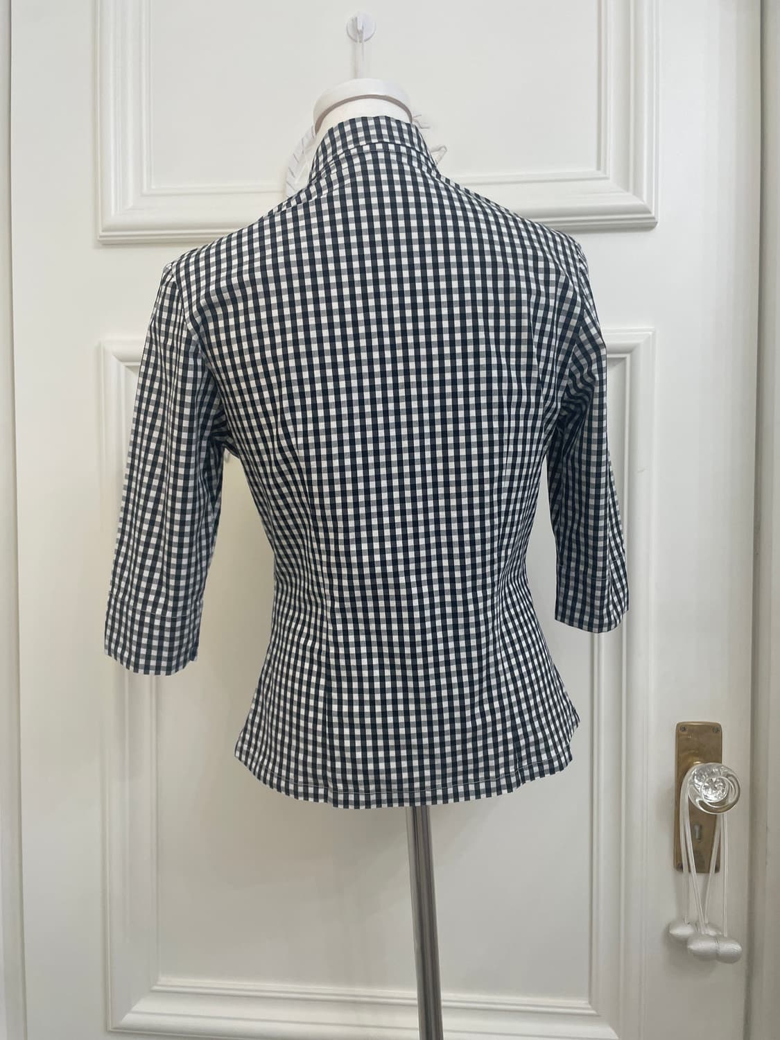 black gingham check basic shirt(size-M) 상품이미지3