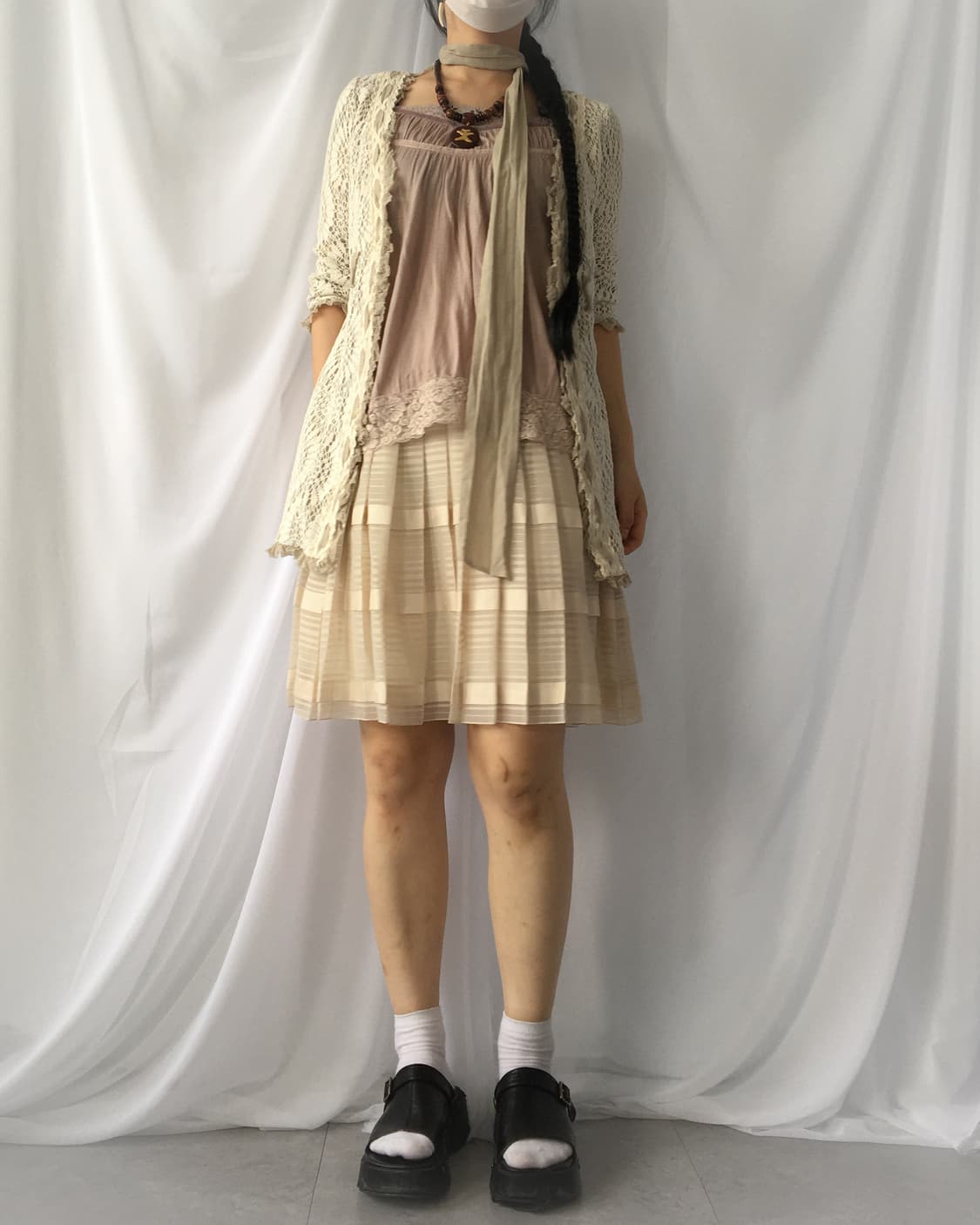 Lace trimming sleeveless 상품이미지7