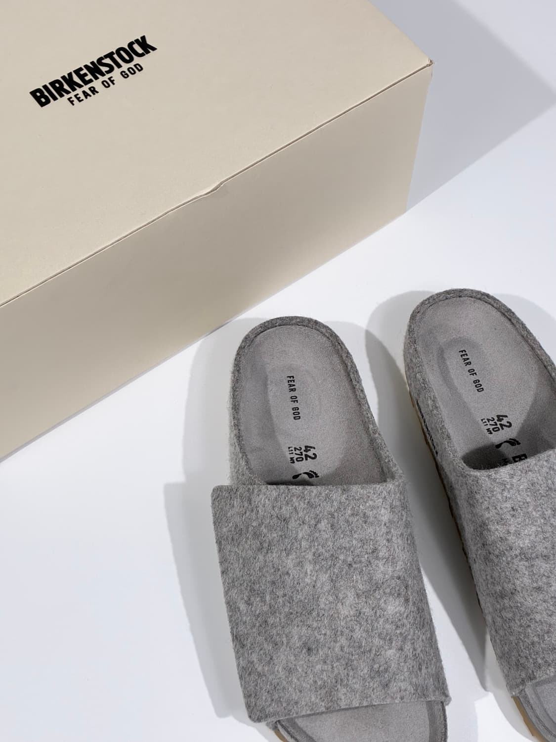 피어오브갓 X 버켄스탁 로스 펠리즈 펠트 시멘트 멜란지 42사이즈 상품이미지4