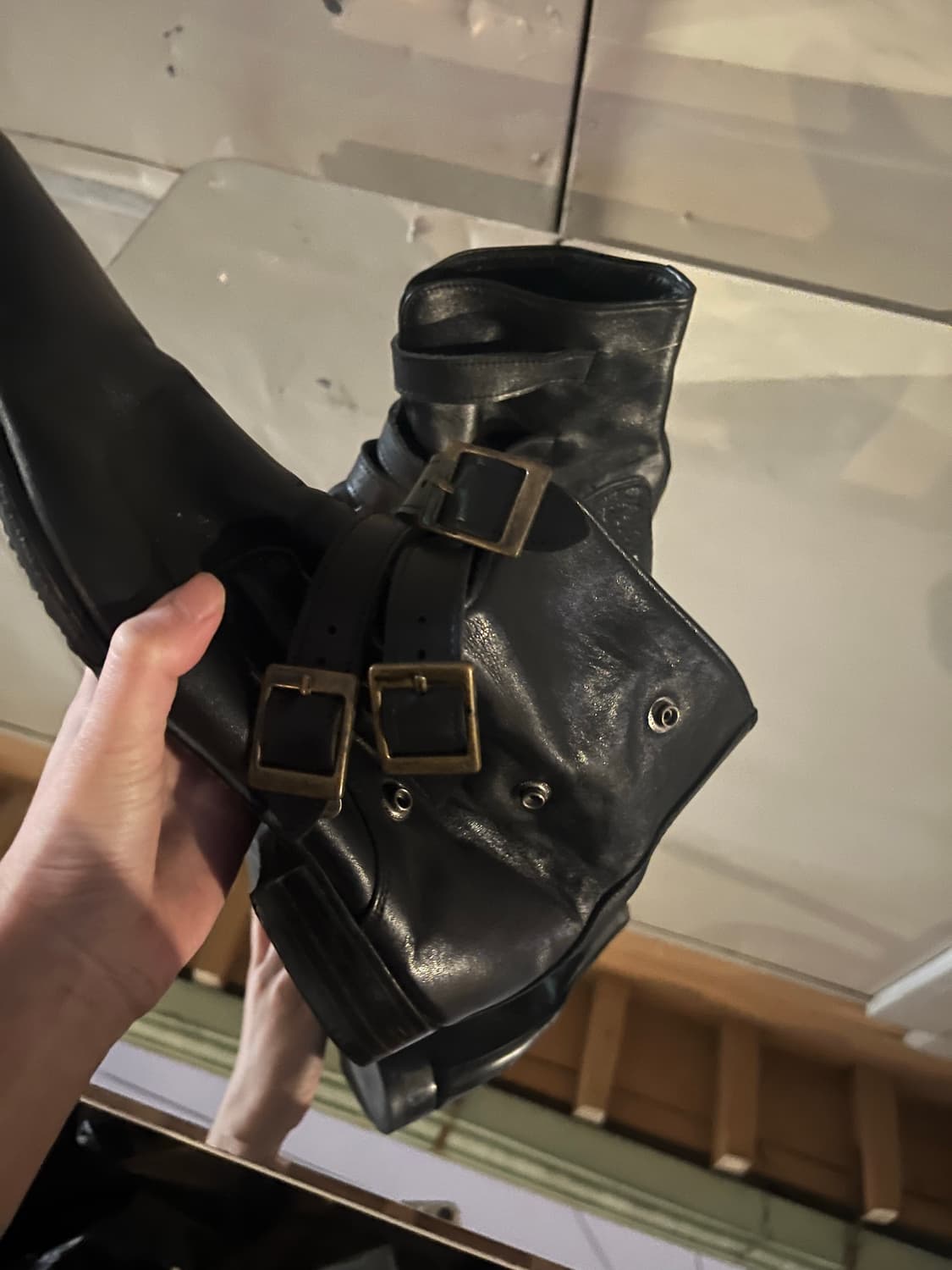 Vintage leather boots mens 260 상품이미지4