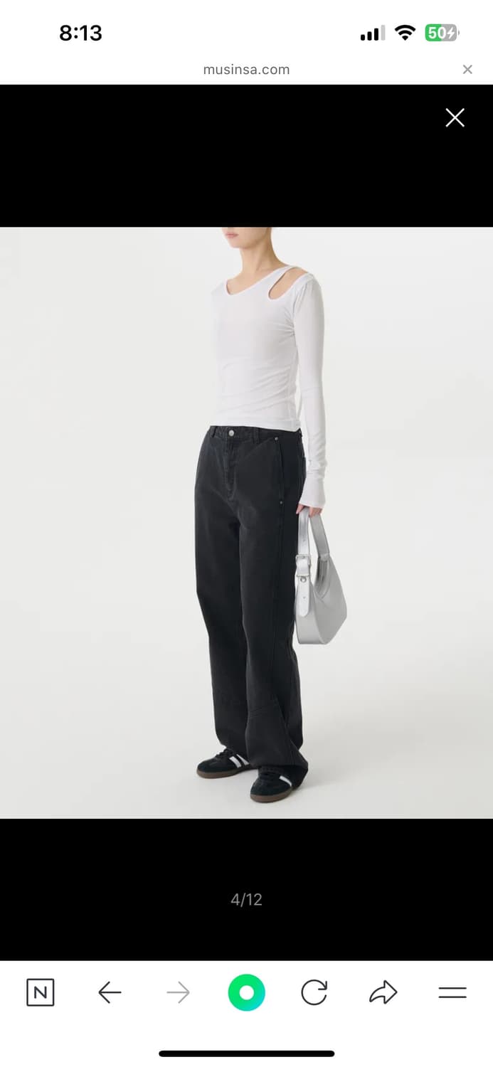 무신사 스탠다드 아치 호보 백 [실버] 상품이미지6