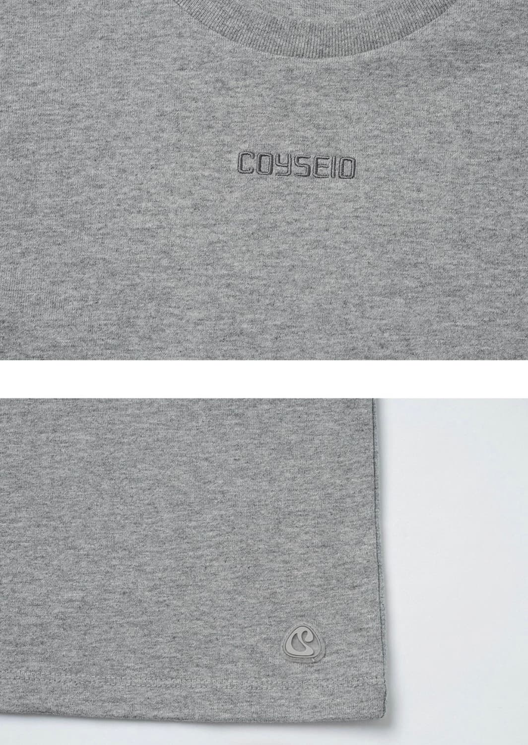 코이세이오 미니 로고 레귤러 티셔츠 반팔 멜란지그레이 상품이미지3
