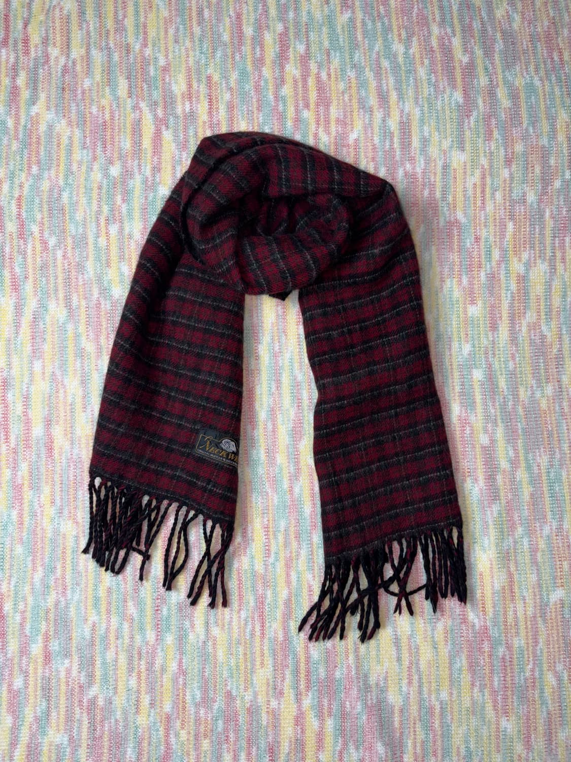 레드 블랙 체크 머플러 상품이미지1