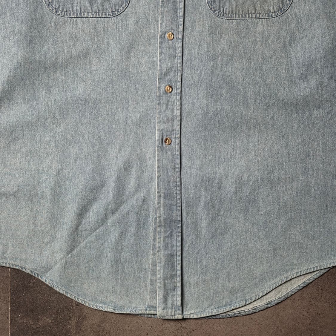 VANTAGE 빈티지 버튼다운칼라 데님 셔츠 A00647 상품이미지5