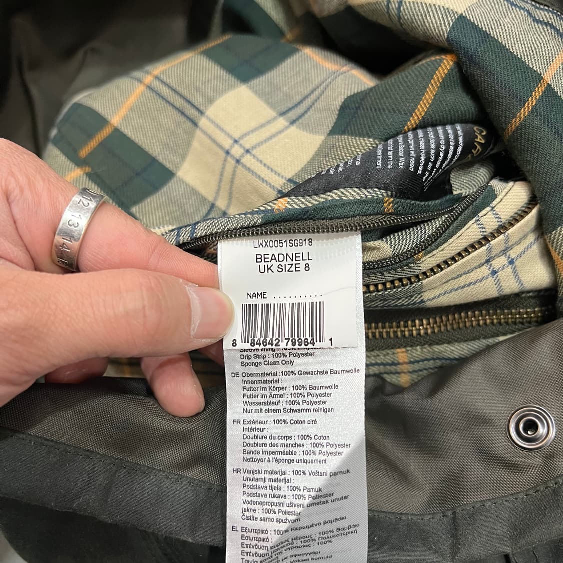  바버 데드스탁 사파리 자켓 y14486 상품이미지7