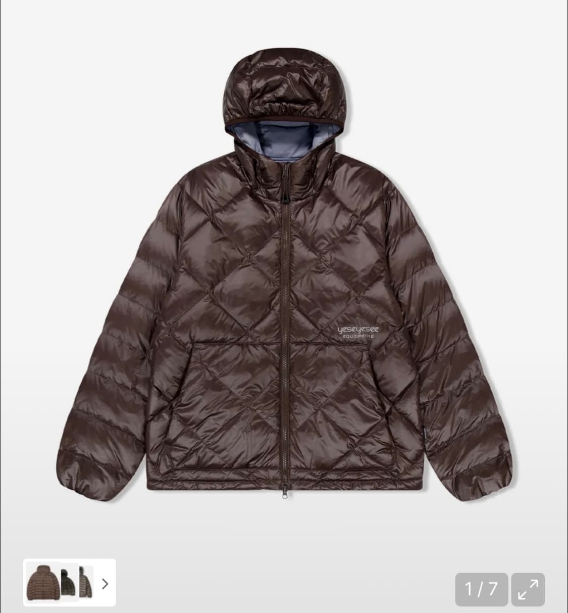 Wafer Goose Down Jacket Brown 상품이미지1