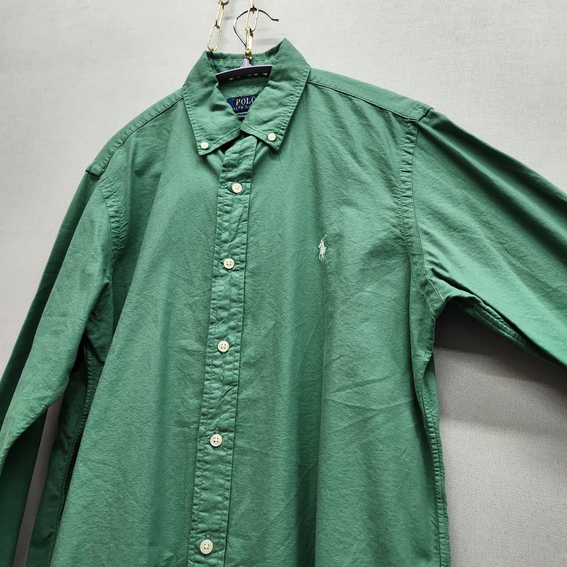 QR택 폴로 랄프로렌 로고 클래식핏 셔츠 S(M~L) 상품이미지3