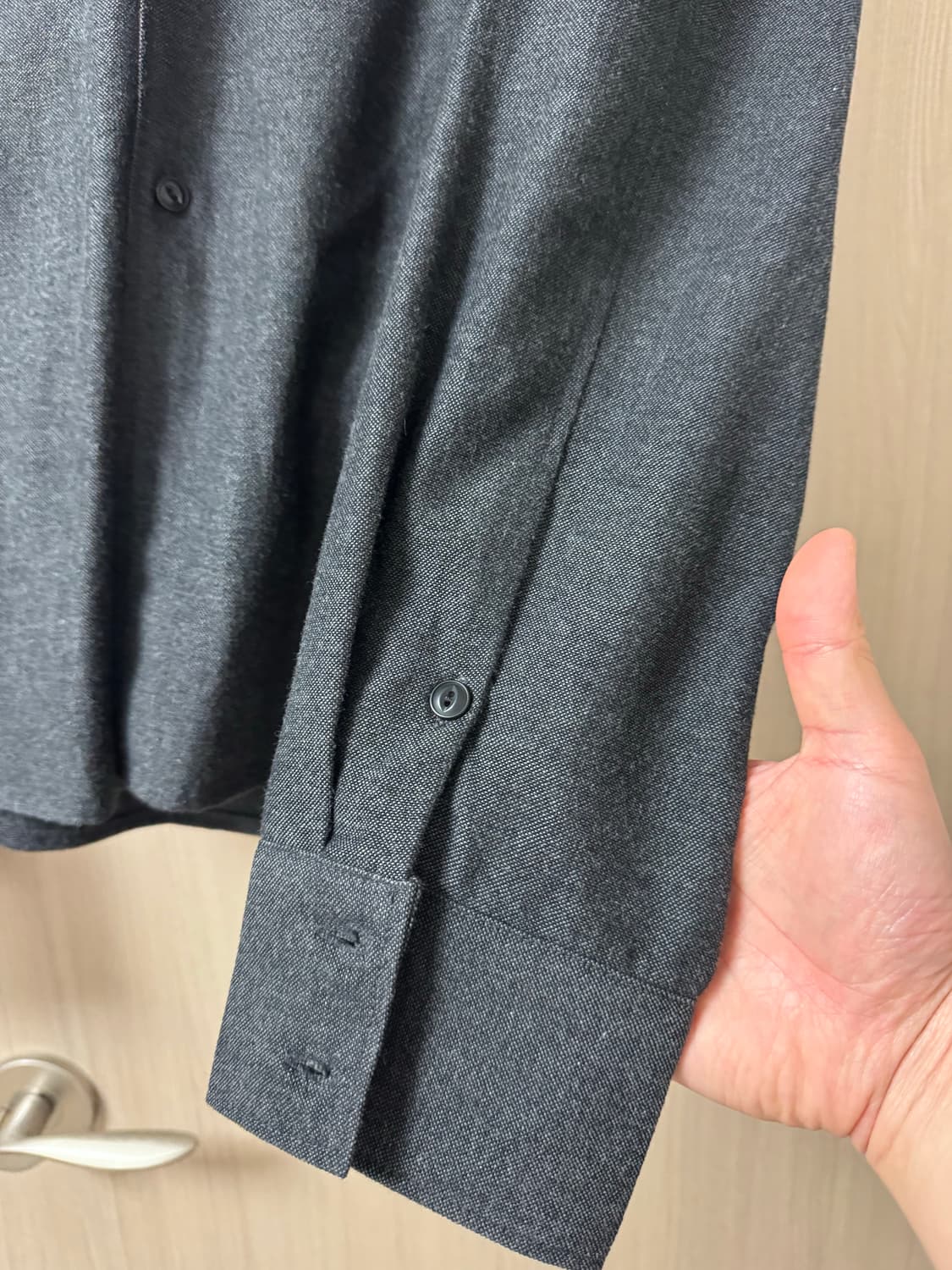 (3, Charcoal)모노프리베 Textured Work Shirts 상품이미지3