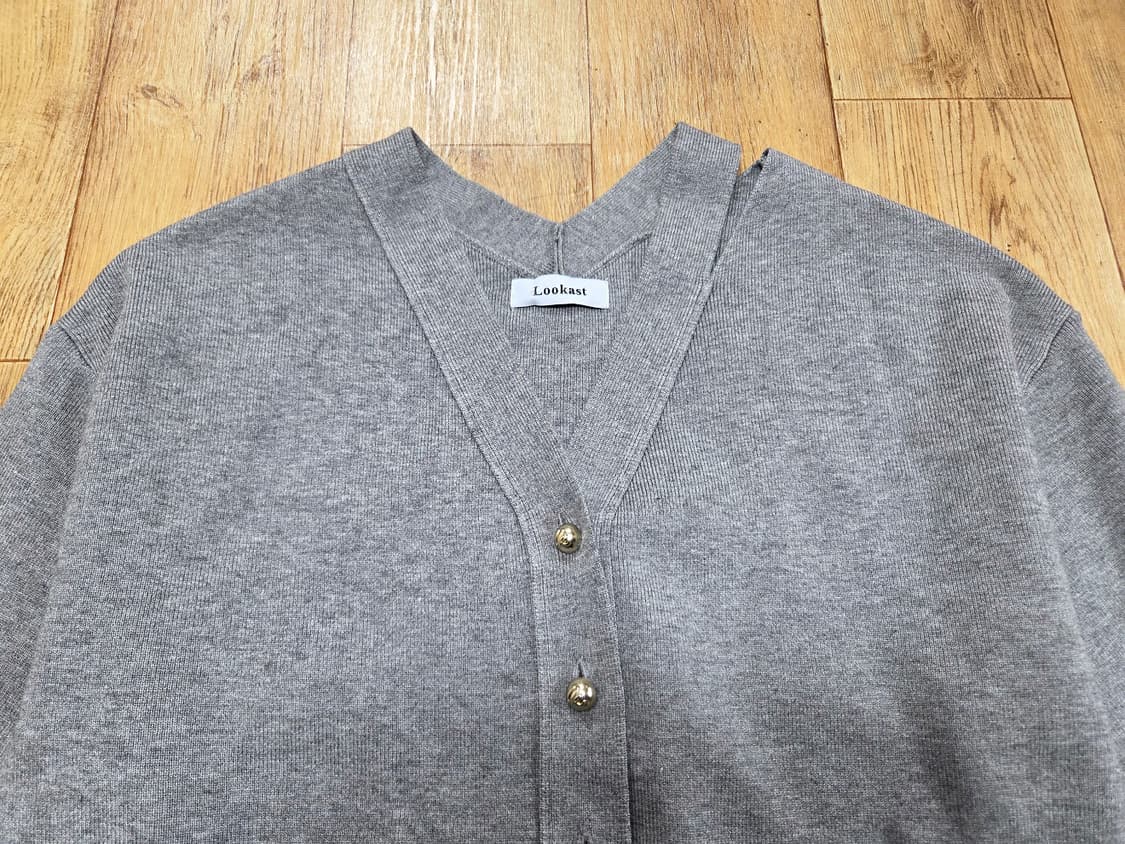 룩캐스트(LOOKCAST) 마리 컷아웃 가디건 프리사이즈 상품이미지5