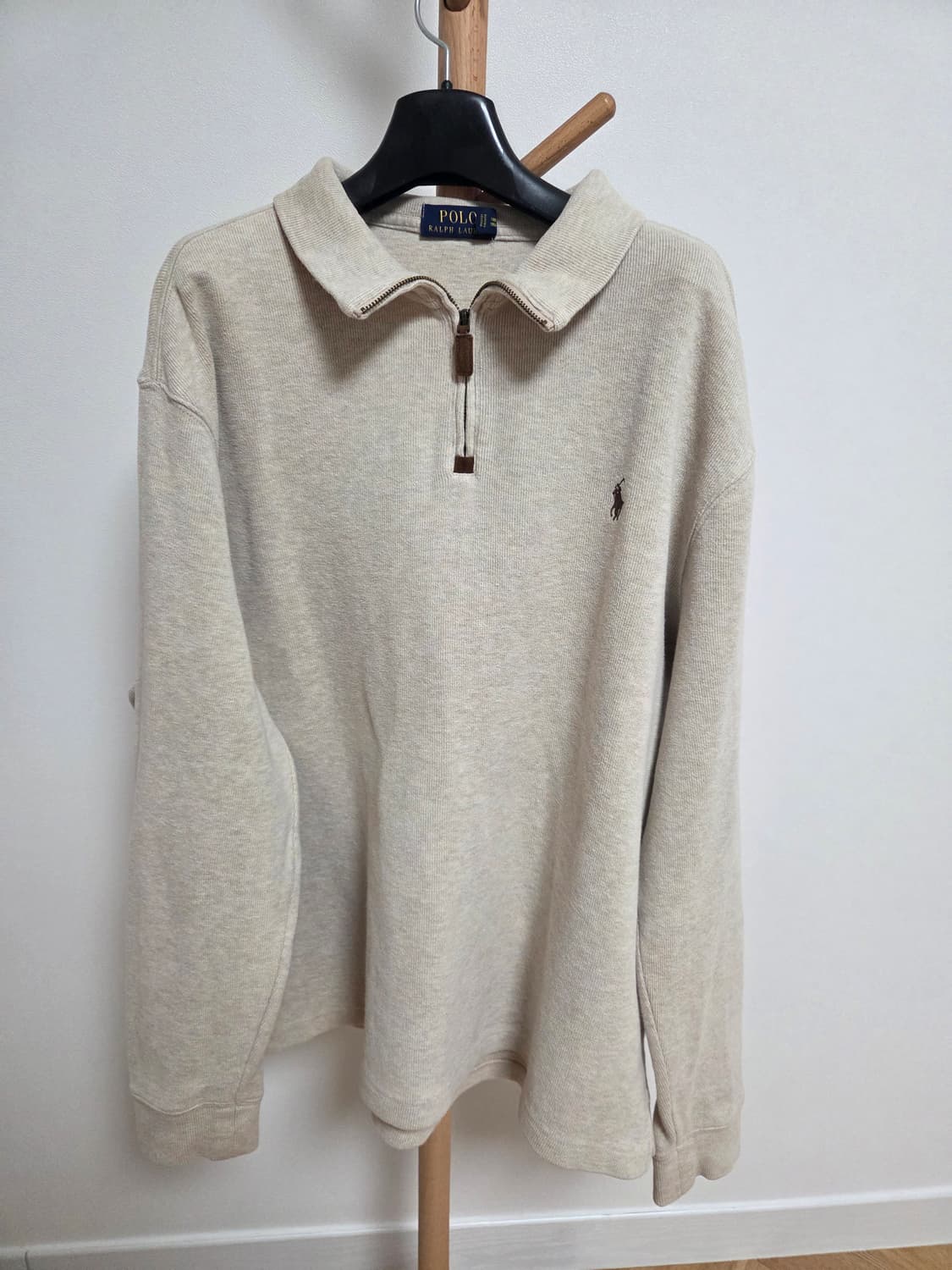 (정품)폴로 랄프로렌 하프집업 니트 오트밀  L(105) 상품이미지1