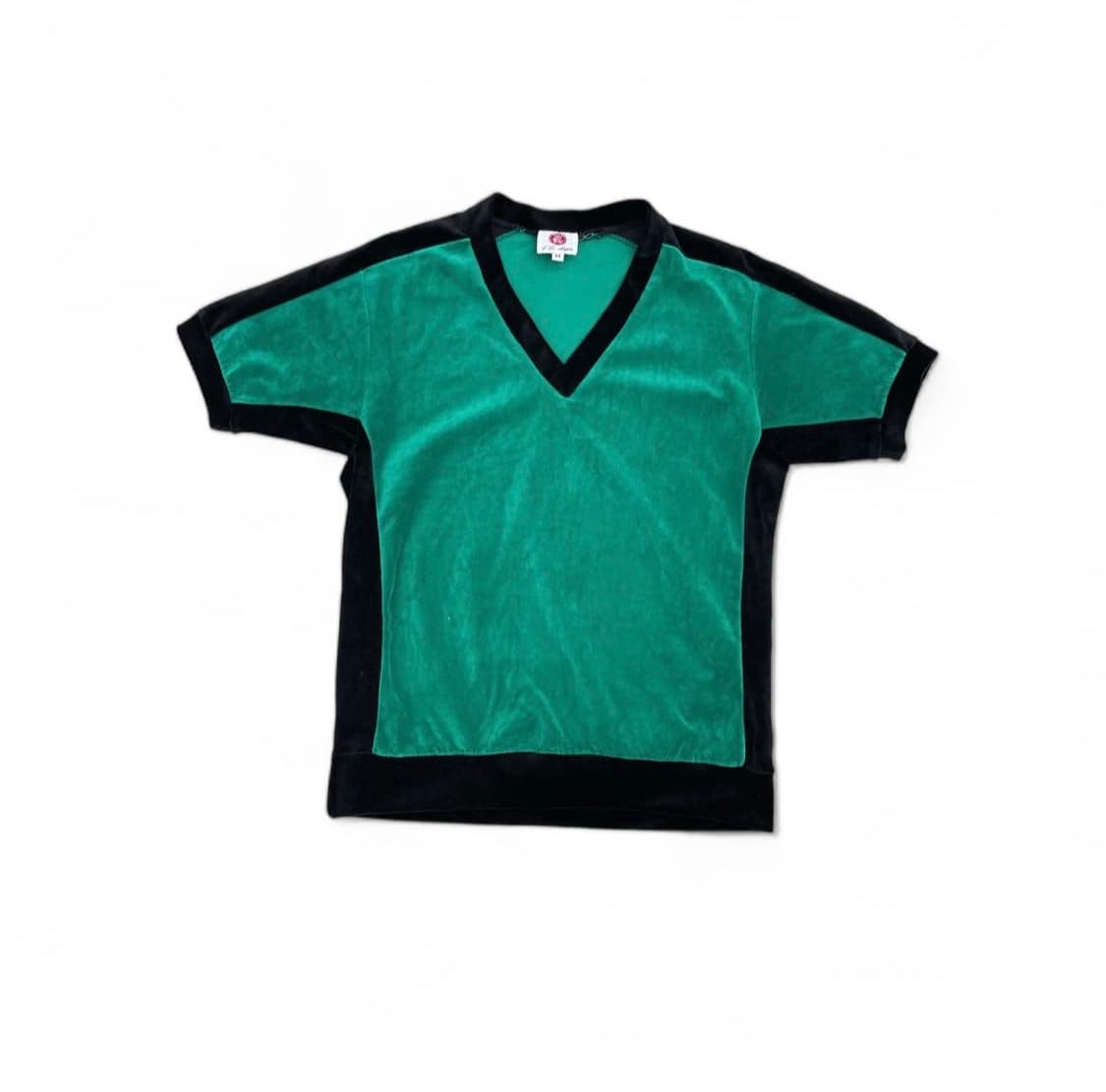 70's two tone velour Top 상품이미지1