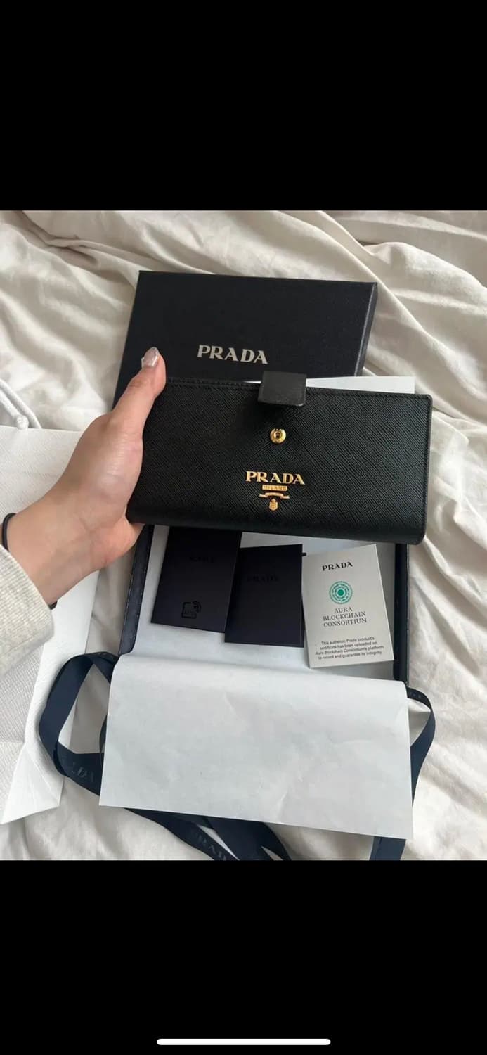 프라다 PRADA 사피아노 장지갑 여성지갑 블랙 명품지갑 상품이미지5