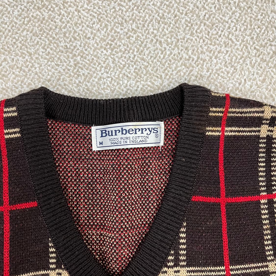 [M] 버버리 빈티지 노바체크 니트 베스트 0102M1 상품이미지2