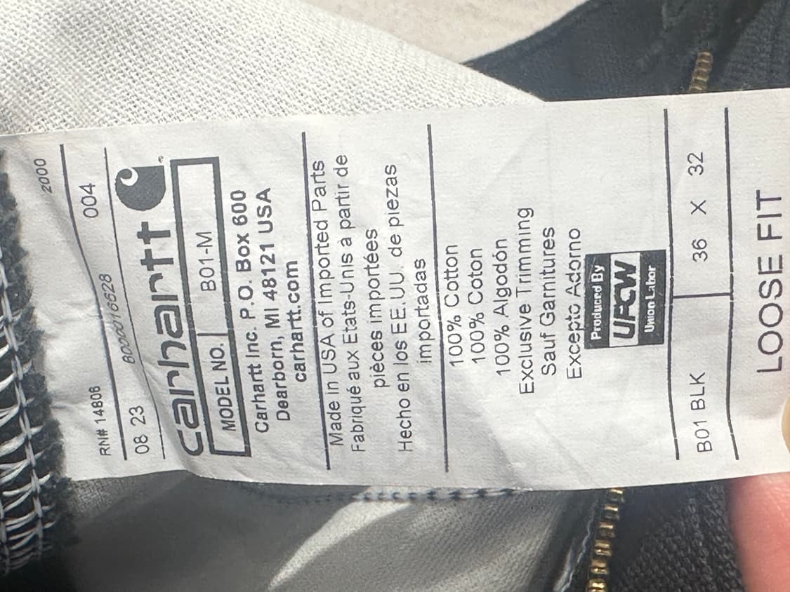 칼하트 더블니 b01 현행 made in usa 상품이미지5