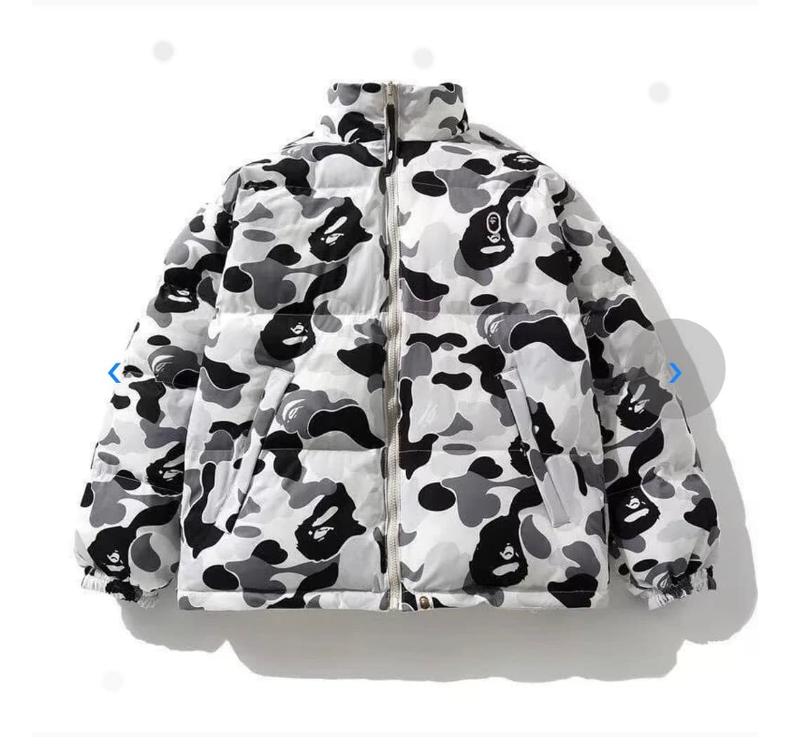 베이프 리버시블 패딩 흰카모 새상품 상품이미지1