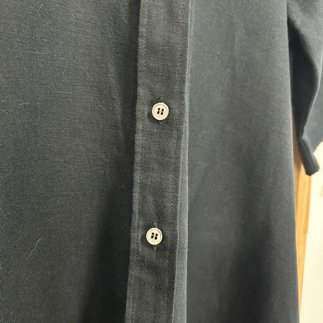 MM6 메종 마르지엘라 코튼 린넨 혼방 셔츠 드레스 블랙  상품이미지4