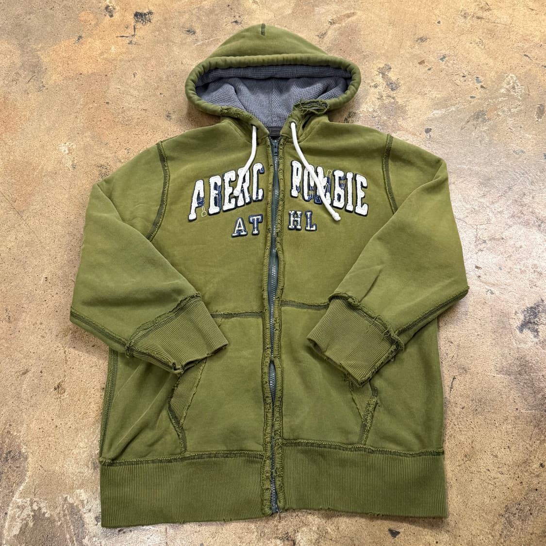 아베크롬비 카키 말차 후드집업 상품이미지3