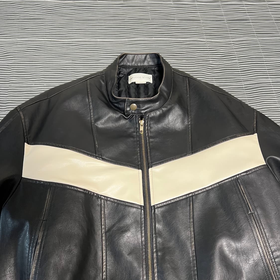 라퍼지 버프워시 인시전 바이커 자켓 L 상품이미지2