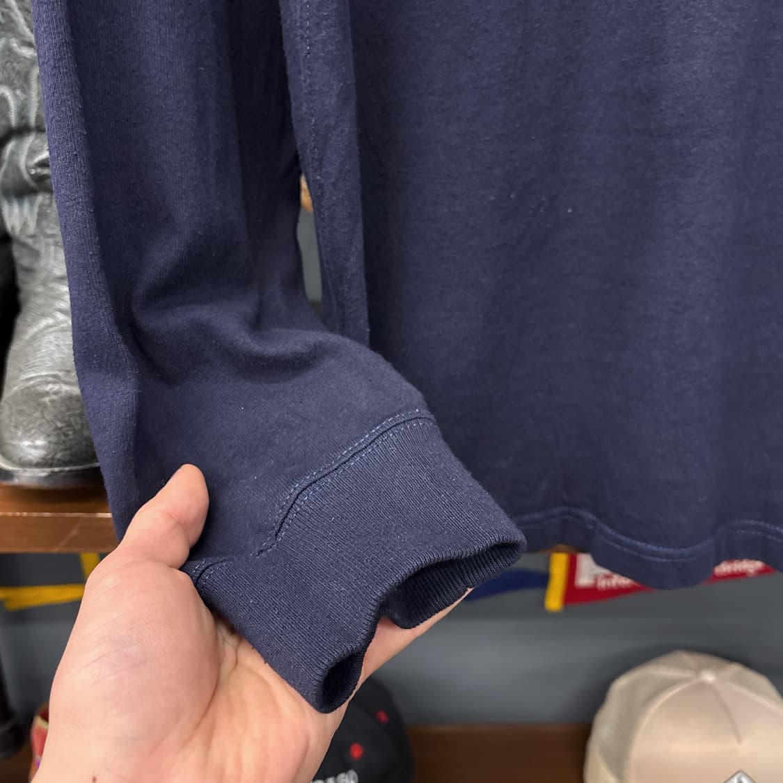 90s 폴로 랄프로렌 크레스트 클럽와펜 프레피 라이닝 럭비셔츠 N915 상품이미지7